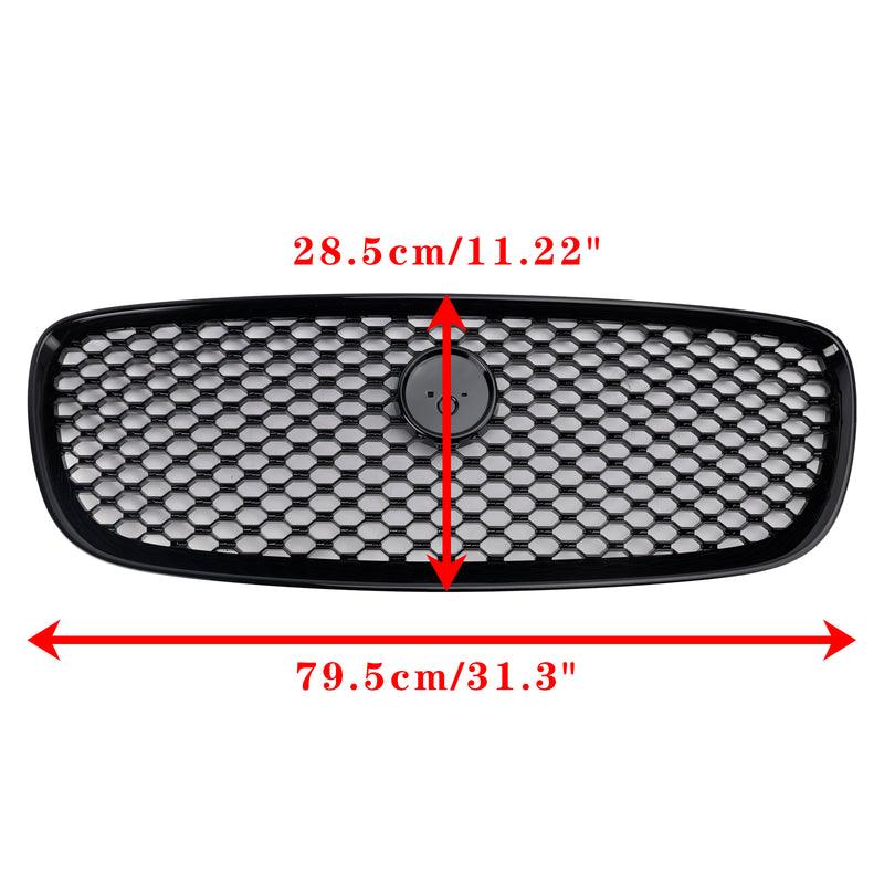 XF-R Style Front Bumper Grill Grille Fit Jaguar XF 2016-2019 Gloss Black