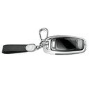 Aluminum Alloy TPU Silvery Car Key Case Cover With Buckle For Audi a6l a4l a3