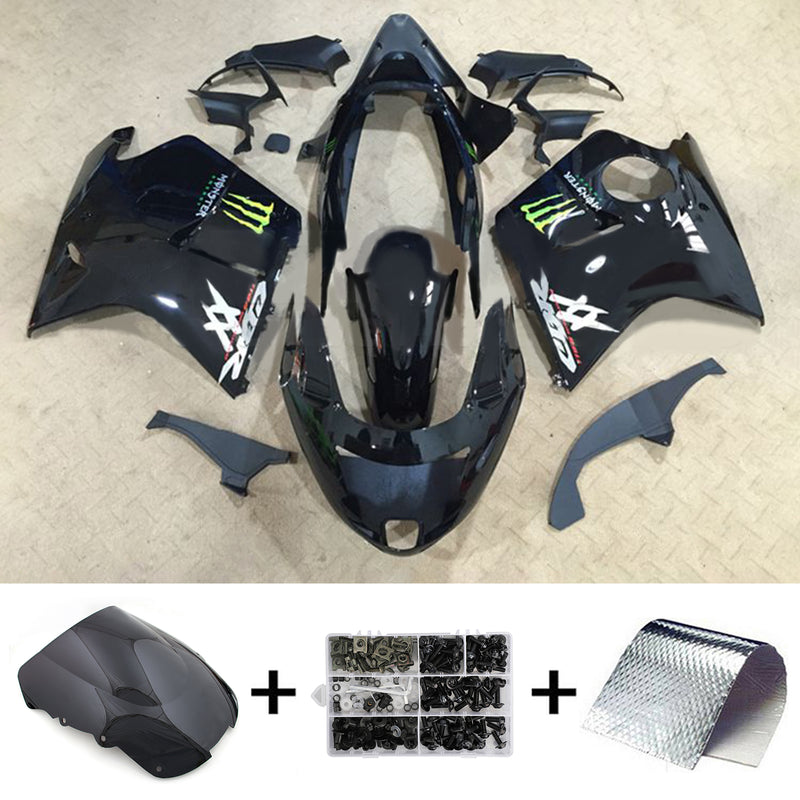 Amotopart Honda CBR1100XX SuperBlackBird 1996-2007 Fairing Kit Bodywork ABS