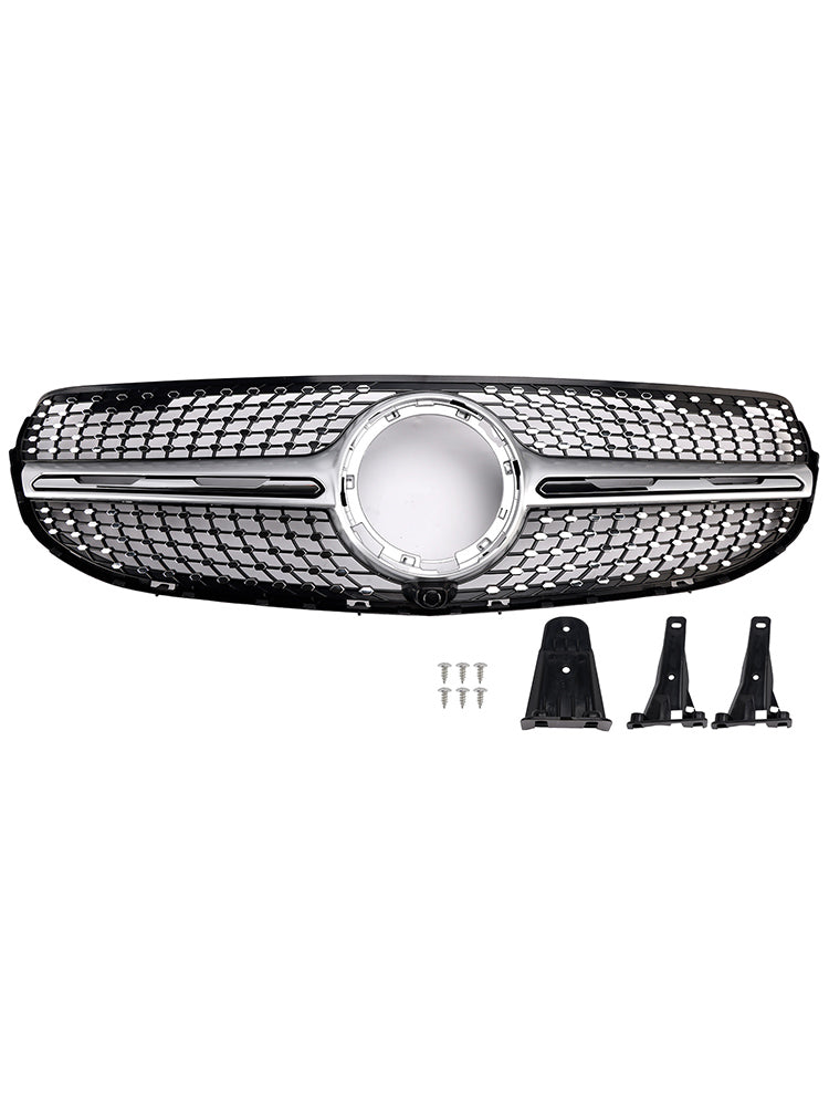 Diamond Front Bumper Grille Fit Mercedes-Benz X253 GLC250 GLC300 2020-2022