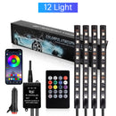 Car Interior Footwell Atmosphere RGB LED Strip Lights With Remote+ APP Control