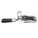 Aluminum Alloy TPU Silvery Car Key Case Cover With Buckle For Porsche Cayenne
