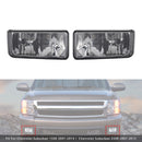 Pair Front  Fog Light Lamps With Bulbs For Chevy Silverado 2007-2013 Clear Lens