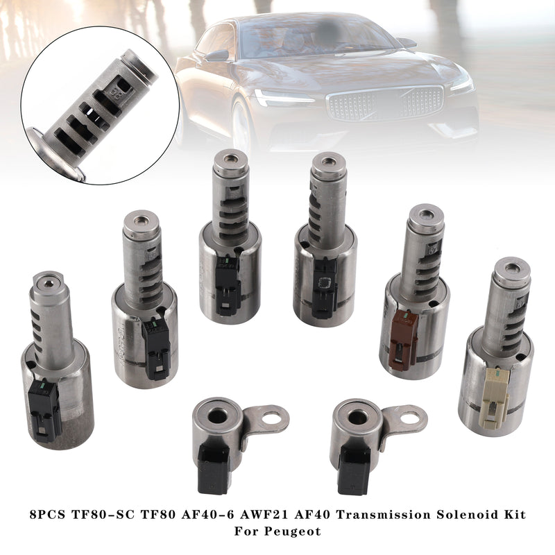 8PCS TF80-SC AF40-6 AWF21 AF40Transmission Solenoid Kit For Peugeot