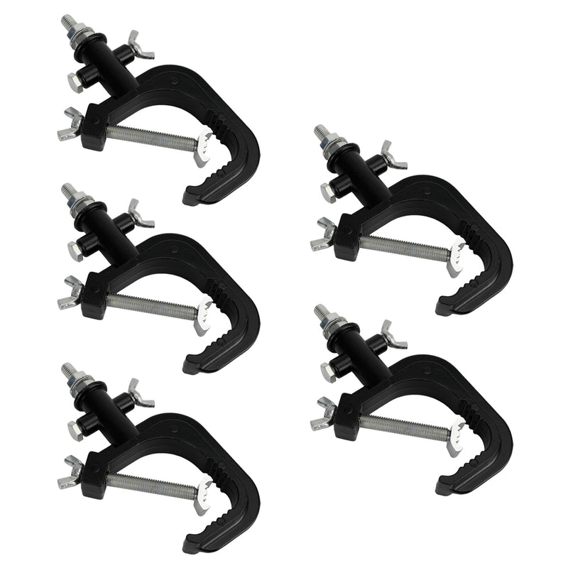 5Pcs Black Aluminum Clamp Hangers For Stage Lighting Drop Prevention Stage Light