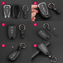Leather Silicone Car Key Case Cover With Buckle For Chevrolet