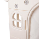 Kid Plastic Outdoor Playhouse With Light Strip And Building Blocks Toddler Toy