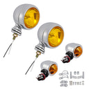 #D20 Motorcycle Spotlight Headlight Fog Beam Chrome Fit For Motorcycle Scooter