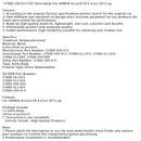 27000-5X9-014 CVT Valve Body For HONDA Accord CR-V Civic 2015-up