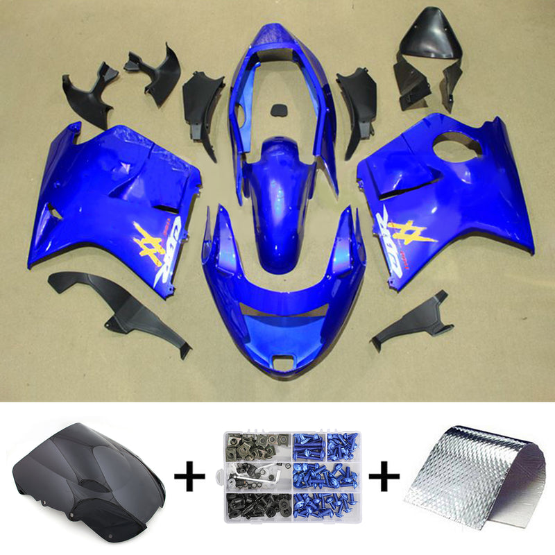 Amotopart Honda CBR1100XX SuperBlackBird 1996-2007 Fairing Kit Bodywork ABS