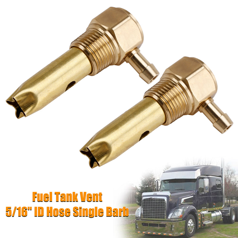 2X 5/16" ID Hose Single Barb Fuel Tank Vent Assy 20560284 For Kenworth Volvo