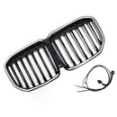 2019-2022 Fit BMW X7 G07 Single Slat Gloss Black Front Kidney Grill Grille