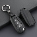 Leather Silicone Car Key Case Cover With Buckle For Ford