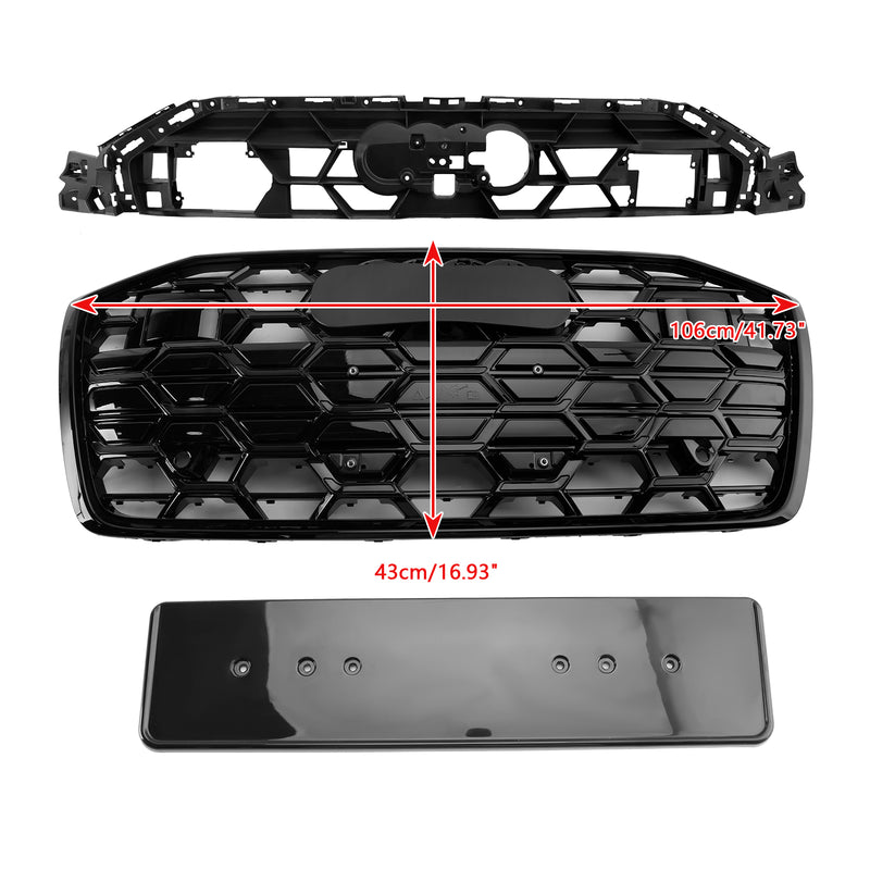 Black Front Bumper Grille Grill 4K0853651T Fit Audi A6 S6 2019-2023