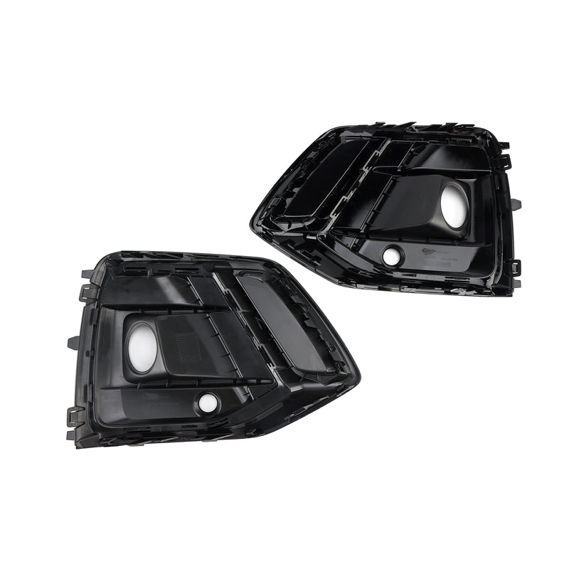 Black Front Fog Lamp Grille Grill Cover Fit Audi Q5 SQ5 S-Line 2021-2025