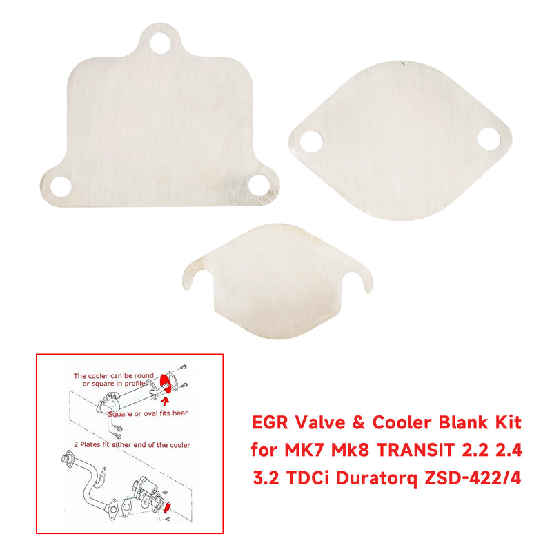 EGR Valve & Cooler Blank Kit for MK7 Mk8 TRANSIT 2.2 2.4 3.2 TDCi Duratorq ZSD-422/4