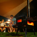 Outdoor Portable Tent Camping Wood Burning Stove with Pipe For Tent Cooking