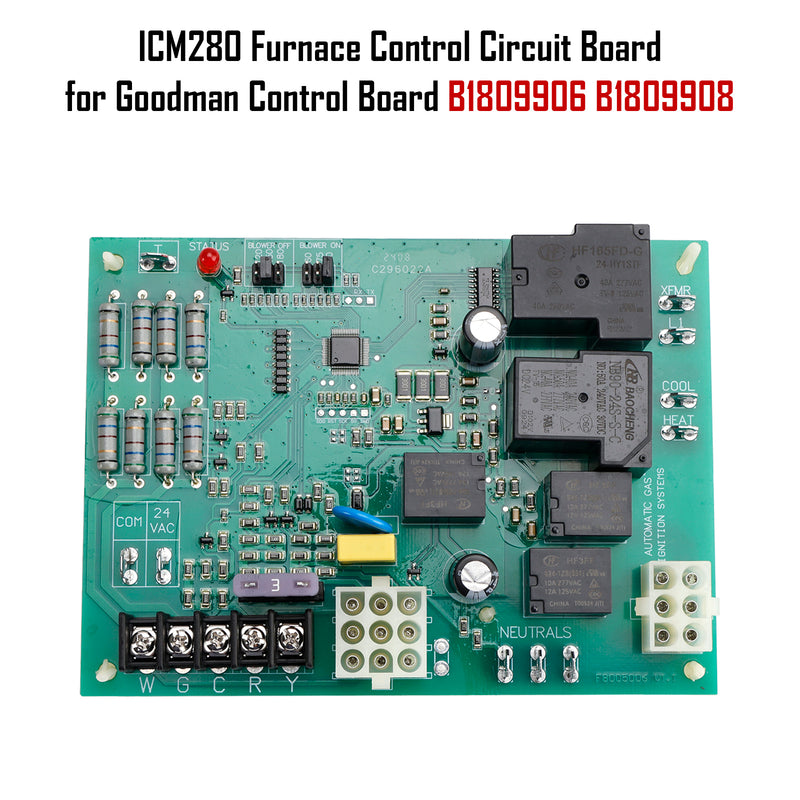 ICM280 Furnace Control Circuit Board for Goodman Control Board B1809906 B1809908