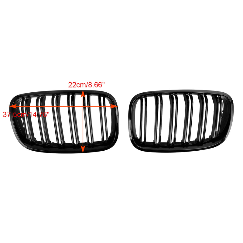 BMW X6 Hybrid E72 2008-2011 Front Bumper Kidney Grille Grill Gloss Black