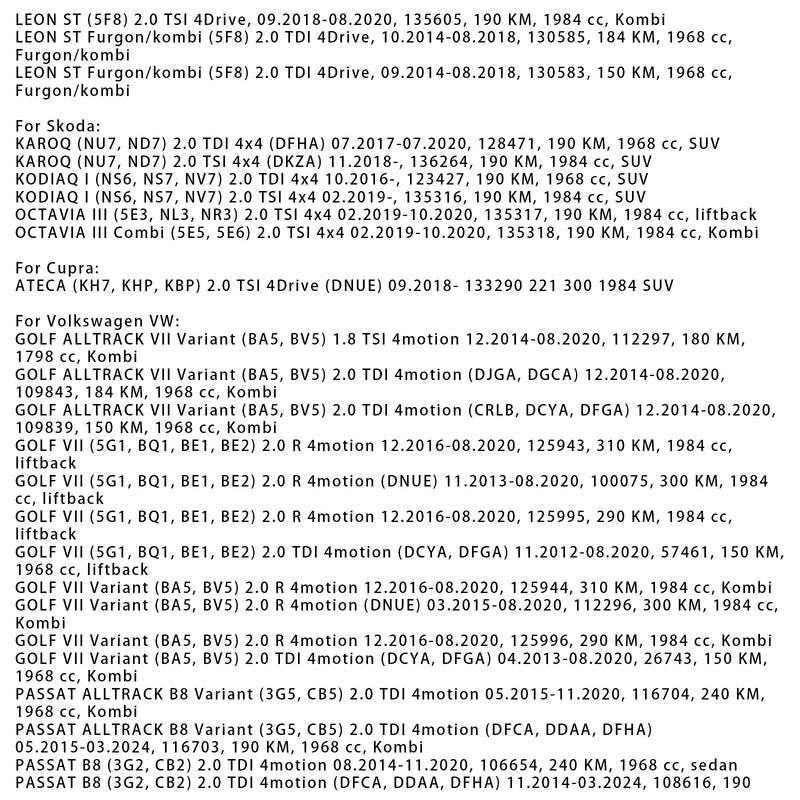 Rear Axle Gear Differential  0CQ525010T For VW SKODA AUDI SEAT AWD 4X4