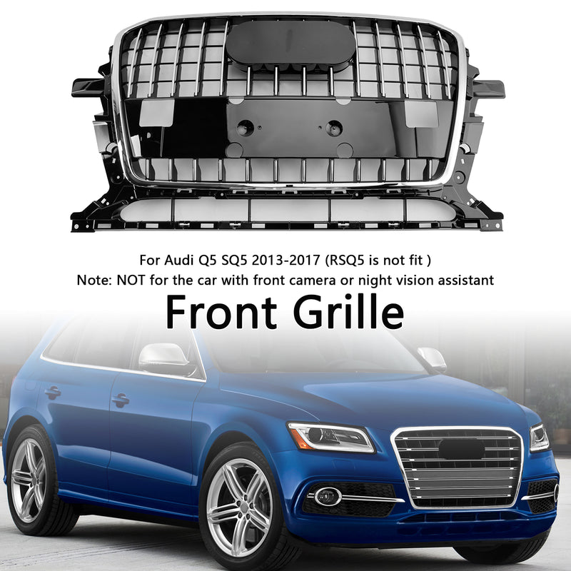 Chrome Front Mesh Sport Hex Grille Grill Fit Audi Q5 8R 2013-2017