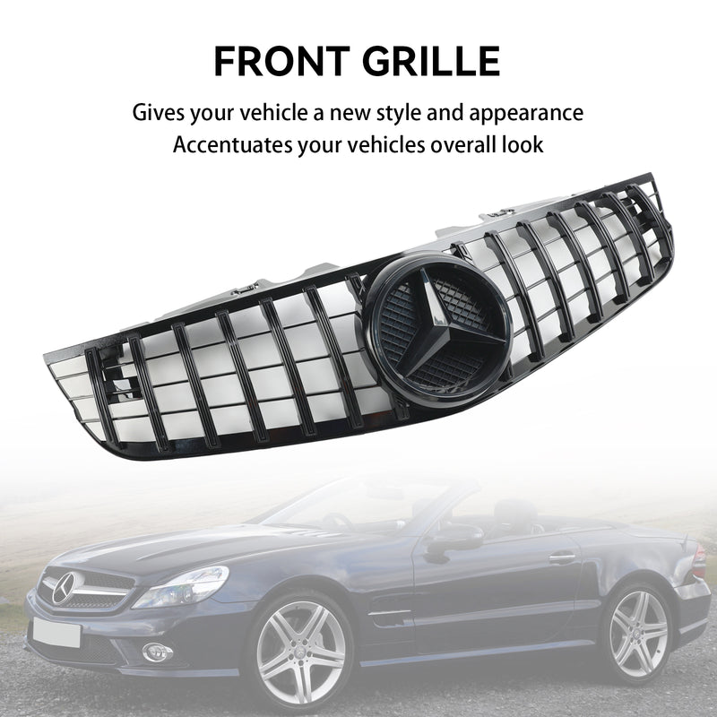 Front Bumper Upper Grill Fit Mercedes SL-Class R230 SL550 SL600 2009-2012