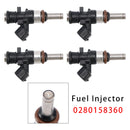 4Pcs Fuel Injector For VW Golf GTI R Audi A3 S3 2.0 CJX CHH 0280158360