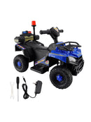 Dual Electric 6V Ride On Atv Police Car For Kid Toy Off-Road 4 Wheeler Car