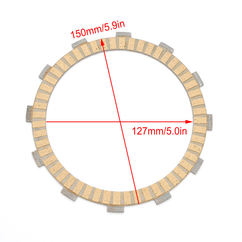 Clutch Friction Plate Kit fit for Honda VTX1300 2003-2009 VTX1800 2002-2008