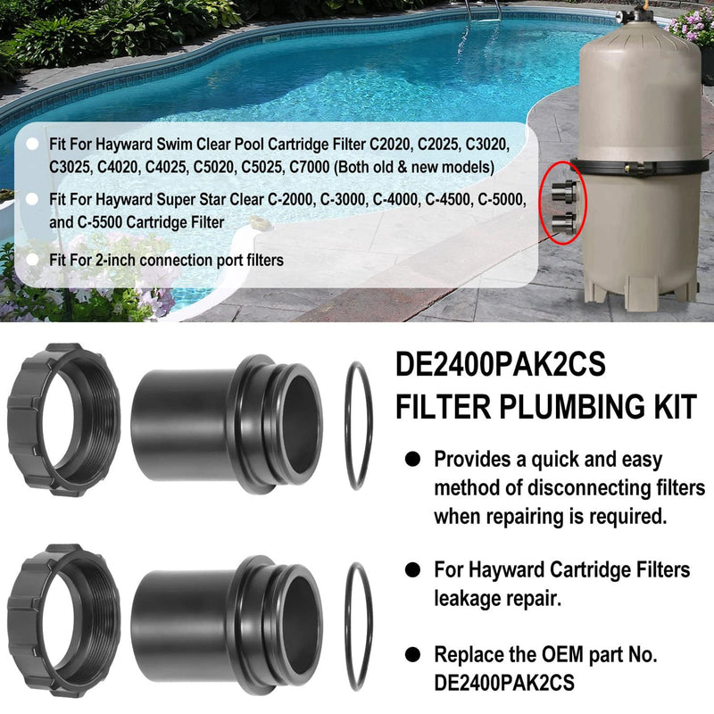 Filter Plumbing Kit Replacement Parts For Cartridge Swim Clear Pool  Filter