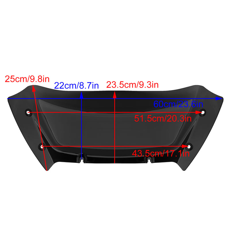 9" Windshield WindScreen fit for Touring Street Glide CVO 117 121 2023-2024