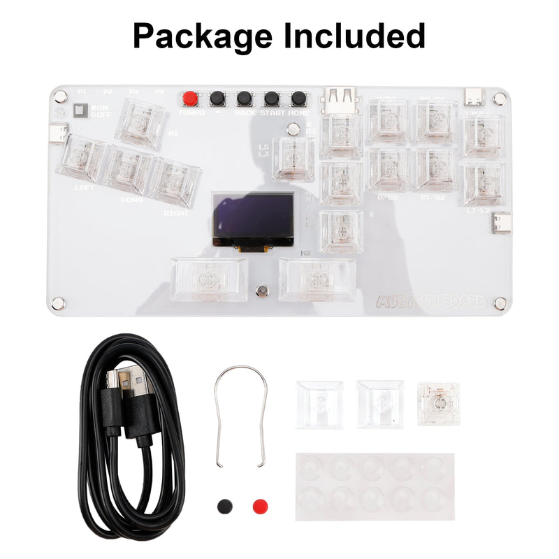 MustFun Hitbox Mini Stickless Controller For PC/PS3/PS4/Switch Other Game Device