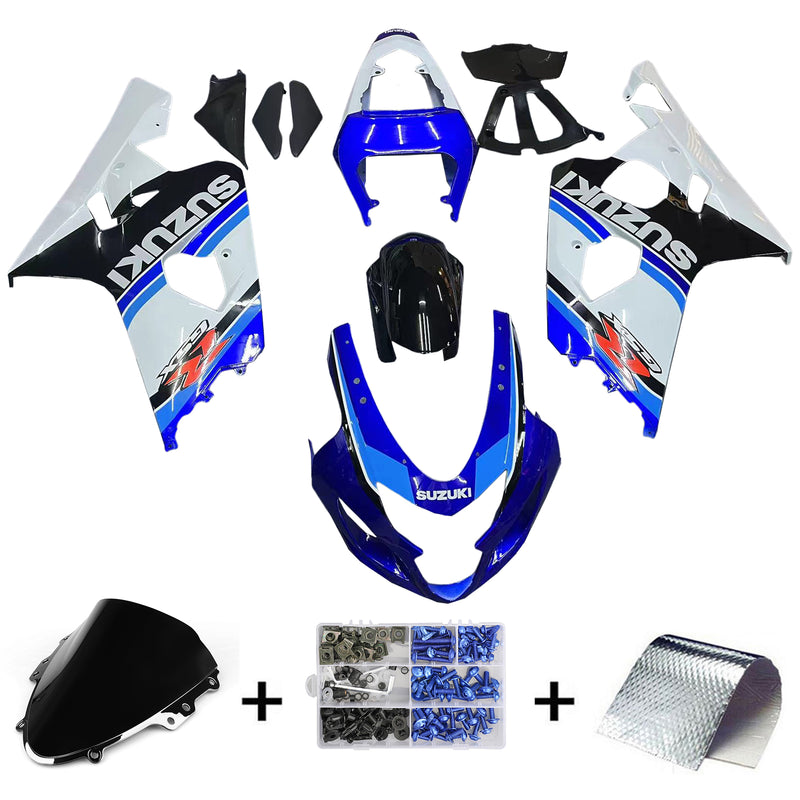 Fairings 2004-2005 Suzuki GSXR 600 750 Blue White Black GSXR  Generic