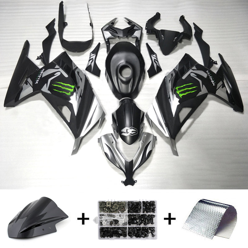 Amotopart Kawasaki EX300/Ninja300 2013-2017 Fairing Kit Bodywork Plastic ABS