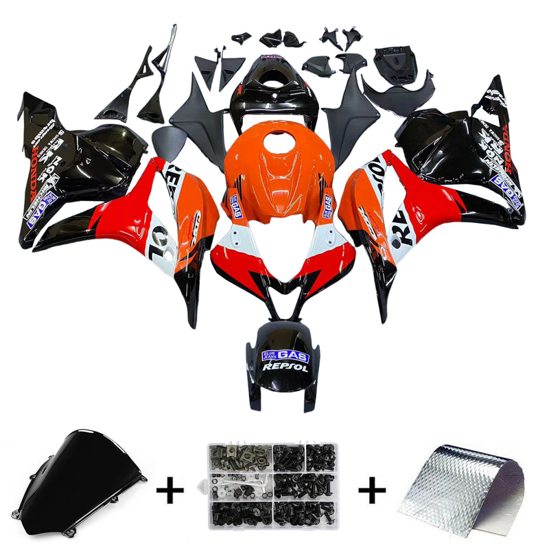 Fairings 2009-2012 Honda CBR 600 RR Black & Orange Repsol Racing Generic