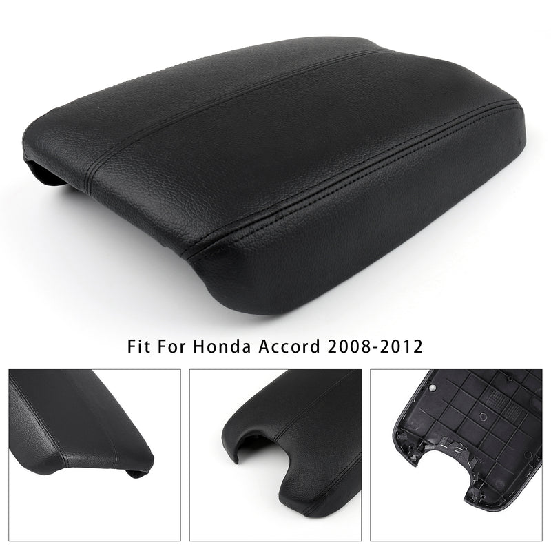Black Leather Armrest Centre Console Lid For Honda Accord 2008-2012