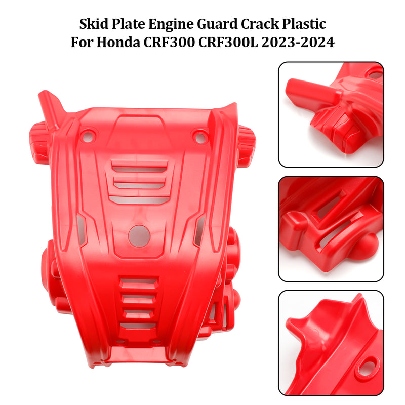 Skid Plate Engine Guard Crack Plastic For Honda CRF300 CRF300L 2023-2024