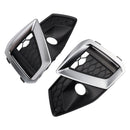 Silver Front Bumper Lower Fog Grille Cover Fit Audi A4 B9.5 S-Line 2020-2024