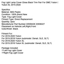 Fog Light Lamp Cover Gloss Black Trim Pair For GMC Yukon / Yukon XL 2015-2020