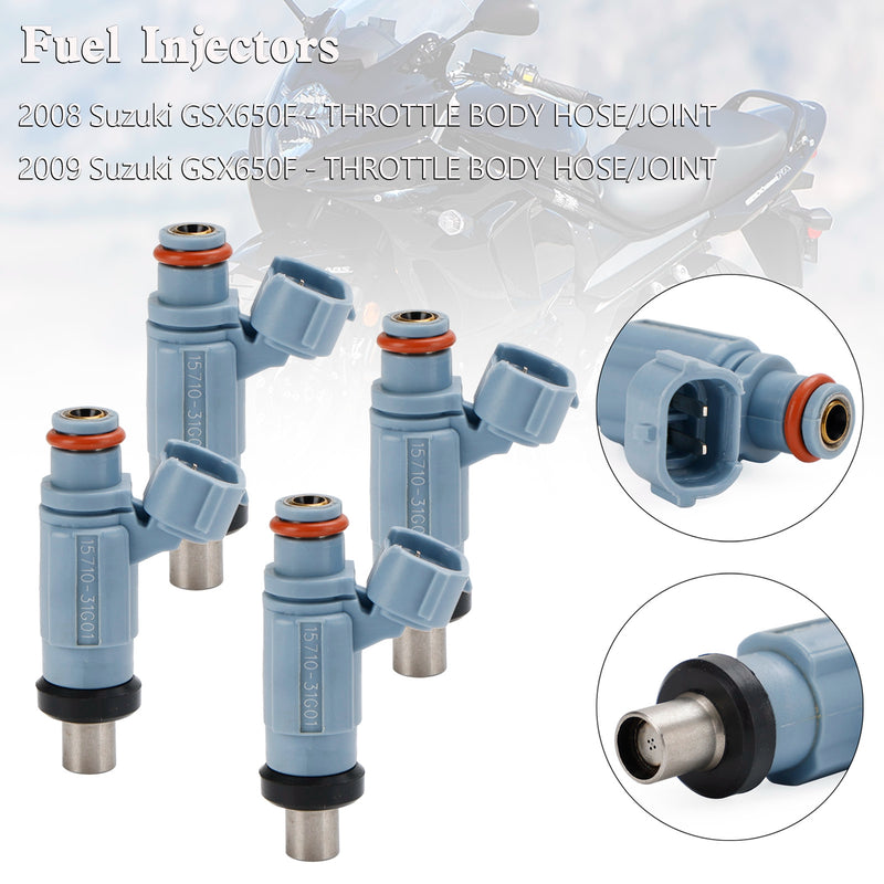 4PCS Fuel Injector 12 Holes 15710-17H00 For Suzuki GSX650F KATANA 2008-2009