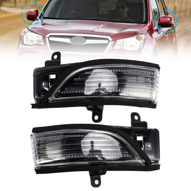 2Pcs Wing Mirror LED Signal Indicator Light For Subaru Forester 2014-2015