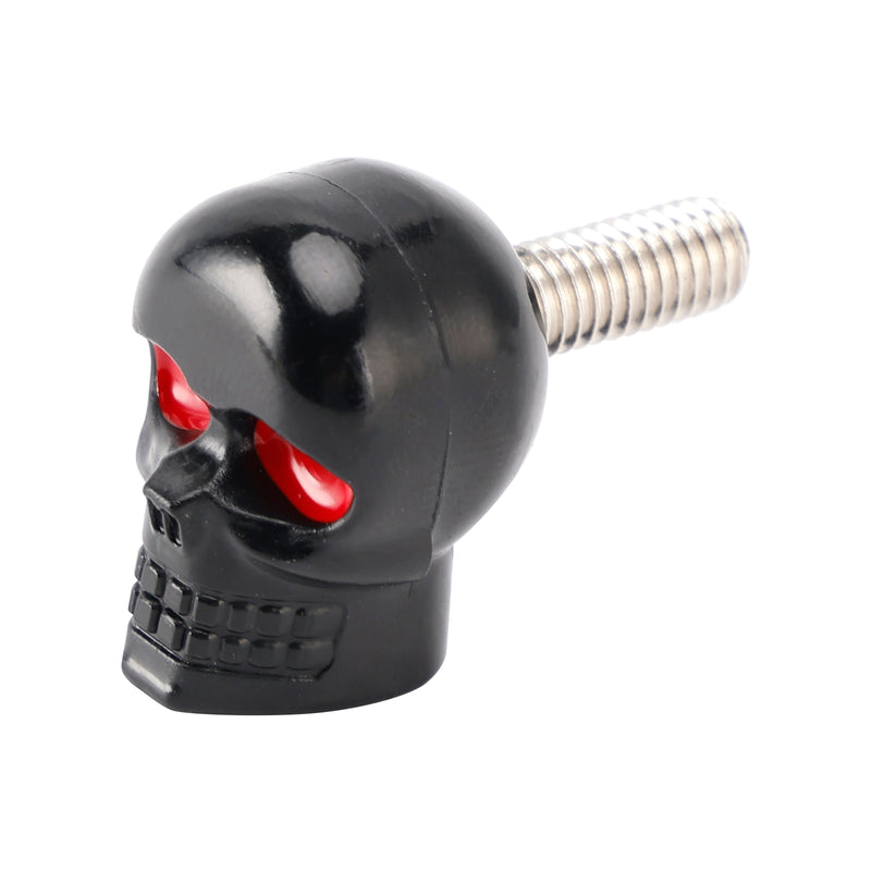 M6 Plastic Custom Head Skull License Plate Frame Screws Bolts Hardware Black X2