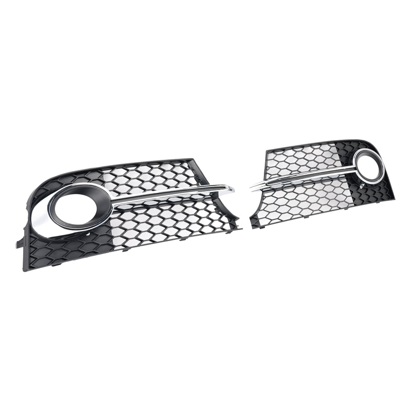 Chrome Front Bumper Fog Light Grille Fit Audi TT MK2 S-Line TTS 2011-14