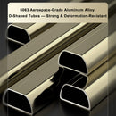 4 Step Ladder 330lb Capacity Portable Folding Step Stool with Anti-Slip Sturdy and Wide Pedal Multi-Use Aluminum Stepladder for Home Kitchen Office Gold