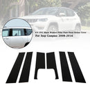 Jeep Compass 2008-2016 6× PVC Black Window Pillar Posts Decal Sticker Cover