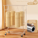 Portable Closet 660lbs Clothing Racks with Wheels Heavy Duty Clothes Rack Metal Clothes Storage