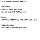 CNC Rear Chain Adjuster Axle Block For SUZUKI DRZ400SM 400S 400E 2005-2024