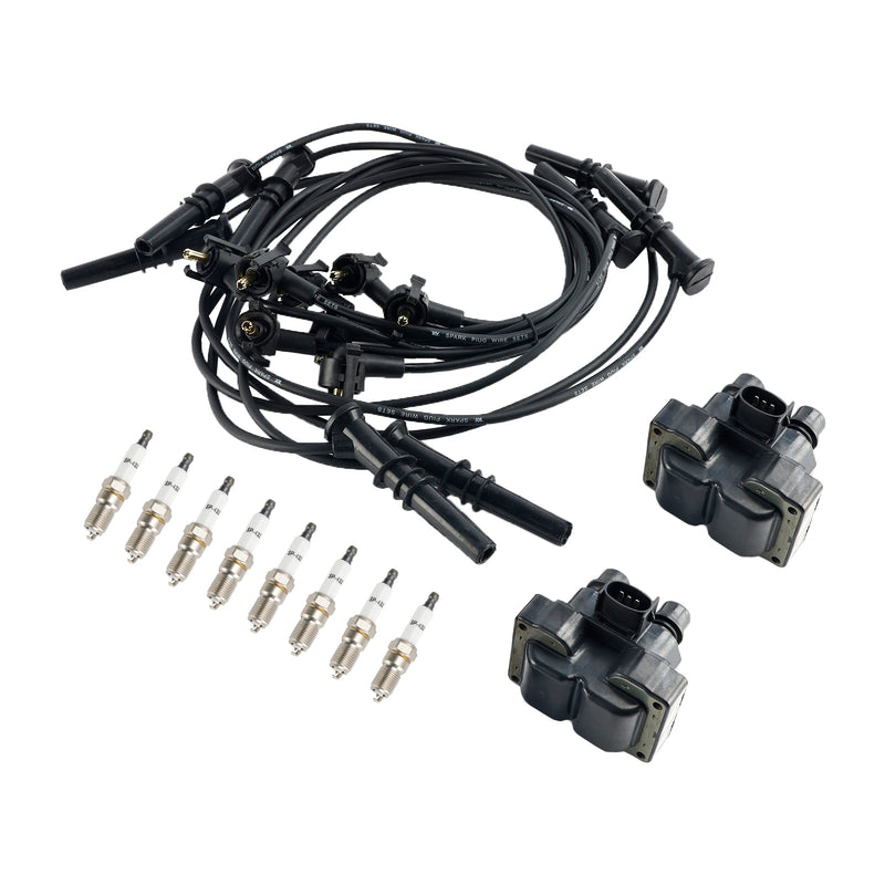2000-2001 Laforza Laforza V8 5.0L 2 Ignition Coil Pack 8 Spark Plugs and Wire Set FD487 SP432