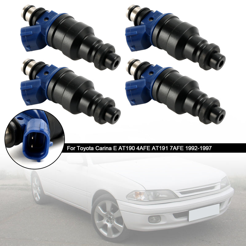 4PCS Fuel Injector 23250-02030 Fit Toyota Carina 1992-1997 23209-02030