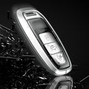 Aluminum Alloy TPU Silvery Car Key Case Cover With Buckle For Audi a6l a4l a3
